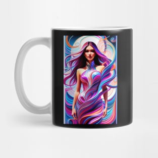 Fashion Abstract Composition Female Model Art Mug